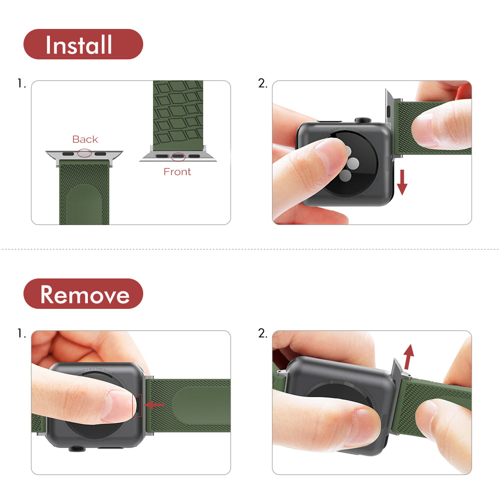 AHASTYLE WA03 For Apple Watch Series 1 2 3 38mm 9 8 7 41mm 6 5 4 SE (2022) SE (2023) SE 40mm Textured Silicone Smart Watch Strap AHASTYLE WA03 For Apple Watch Series 1 2 3 38mm 9 8 7 41mm 6 5 4 SE (2022) SE (2023) SE 40mm Textured Silicone Smart Watch Strap
